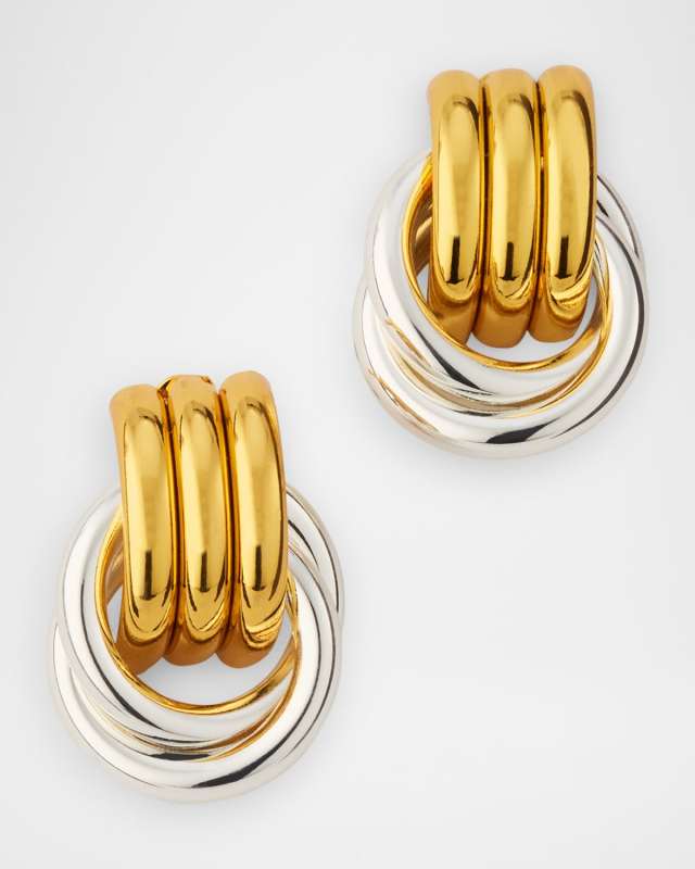 Two-Tone Double Knot Earrings